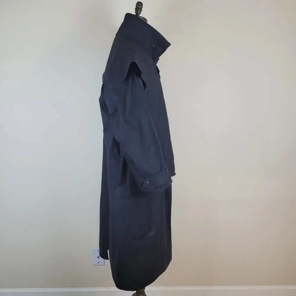 Stockman Coat Large Black Waxed Canvas Drover Duster Riding Western Australia